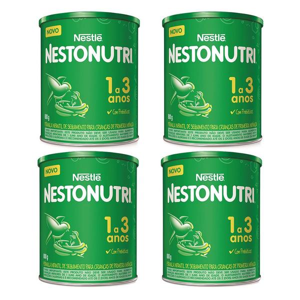 Kit 4 Fórmula Infantil de Primeira Infância Nestonutri 1+ 800g Imagem de Kit 4 Fórmula Infantil de Primeira Infância Nestonutri 1+ 800g