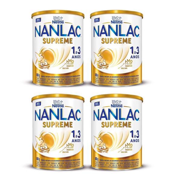 Imagem de Kit 4 Fórmula Infantil Nanlac Supreme 1 a 3 anos 800g cada