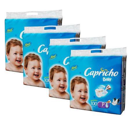 Imagem de KIT 4 FRALDAS CAPRICHO BABY P / 100 = 400 un