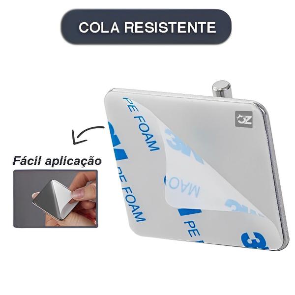 Kit 4 Ganchos Adesivo Parede Inox Pendurar Toalhas Roupas - OPEN ZEE Imagem de Kit 4 Ganchos Adesivo Parede Inox Pendurar Toalhas Roupas