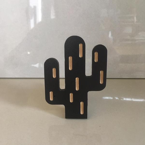 Kit 4 Ganchos De Parede Mdf Formato Cacto - Souvenir Decor Imagem de Kit 4 Ganchos De Parede Mdf Formato Cacto