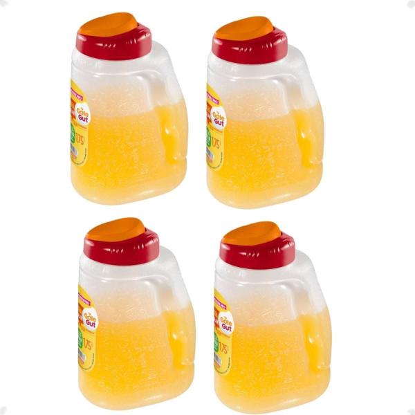 Imagem de Kit 4 Garrafa Jarra Retangular Agua Suco Bebidas 1,75L