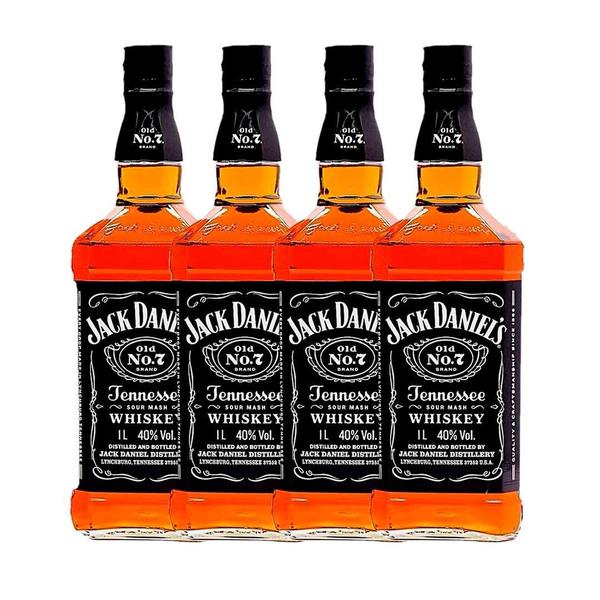 Imagem de Kit 4 Garrafas Whisky Jack Daniels Tennessee Nº7 1 Litro