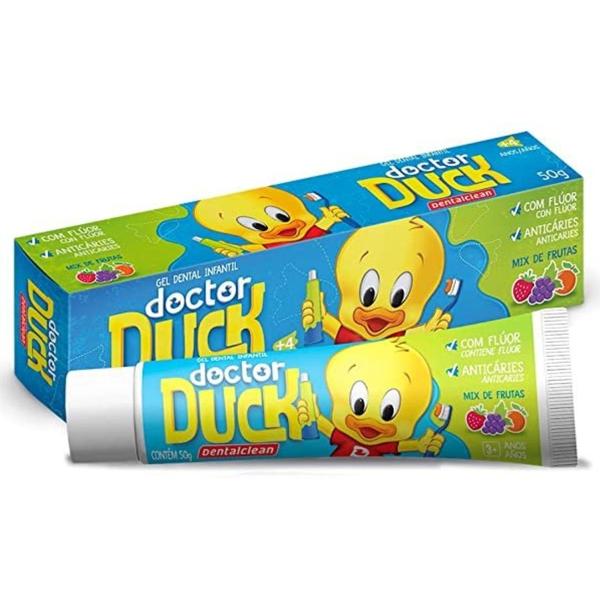 Imagem de Kit 4 Gel Dental Doctor Duck Com Flúor 50g - Dental Clean