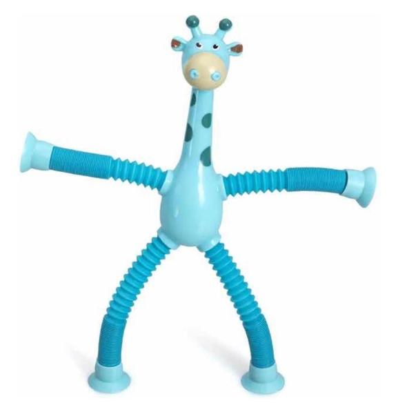 Imagem de Kit 4 Girafinha Pop It Com Led Anti Stress Infantil Fidget