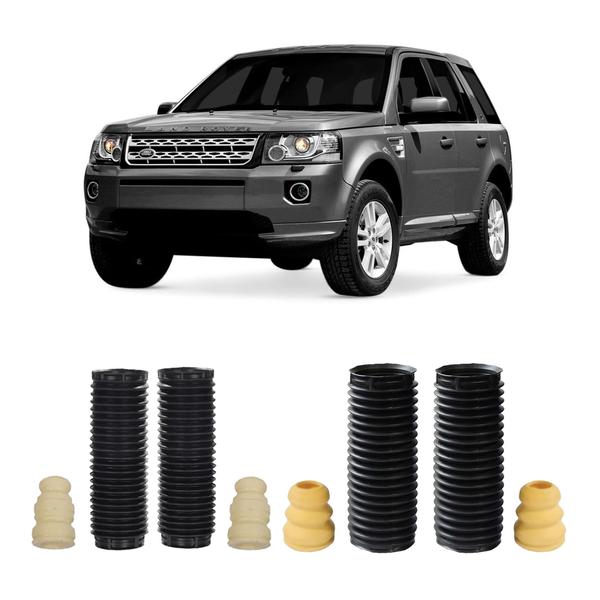 Imagem de Kit 4 Guarda Pó Dianteira Traseira Freelander 2 2012 13 14