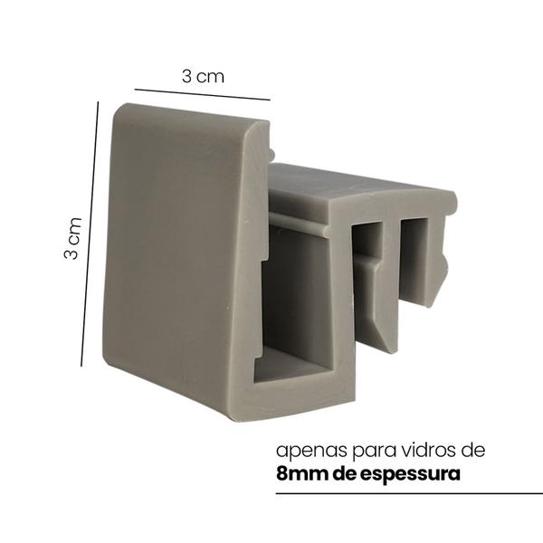 Imagem de Kit 4 Guias Deslizante Para Trilho De Porta Box De Vidro