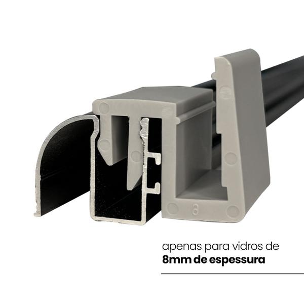 Imagem de Kit 4 Guias Deslizante Para Trilho De Porta Box De Vidro