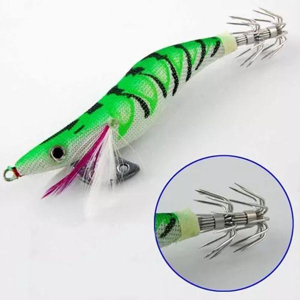 Imagem de Kit 4 Isca Artificial Zangarilho  Escuro 13cm Pesca 24 Fisgas