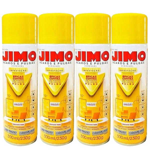 Imagem de Kit 4 Jimo Anti Ácaros Pulgas e Carrapatos Spray 300ml