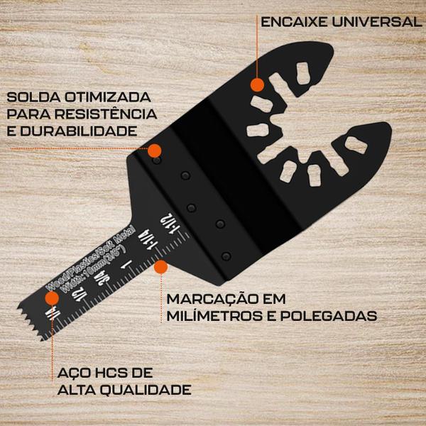 Imagem de Kit 4 Lâmina Para Serra Oscilante Multiferramenta Multicorte