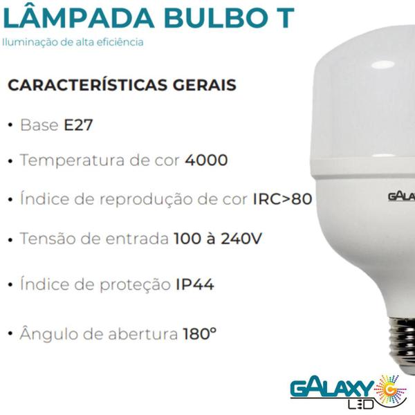 Imagem de Kit 4 Lampada Led Bulbo 50W Branco Neutro 4000K Alta Potencia