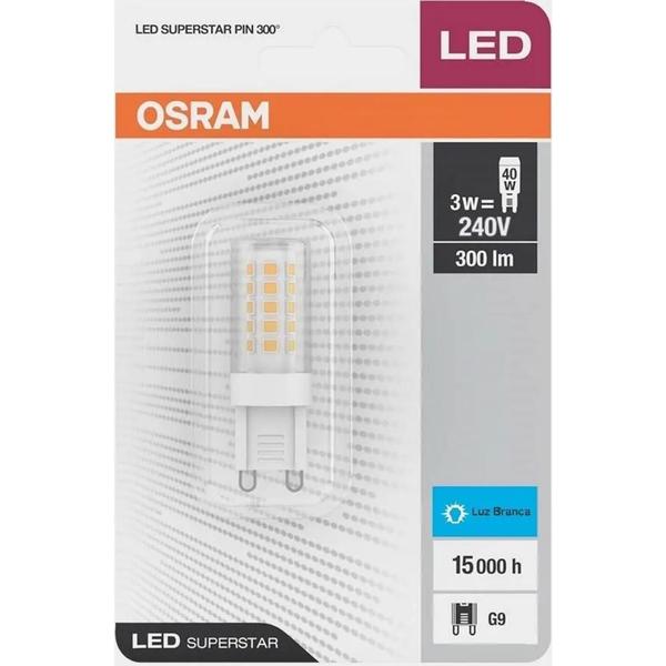 Imagem de Kit 4 Lampada Led Pin G9 3W 6500K 300Lm 220V Osram