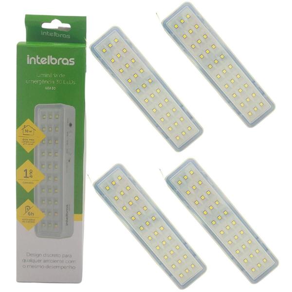 Imagem de Kit 4 Lâmpada Luminária De Emergência Intelbras Led Bivolt