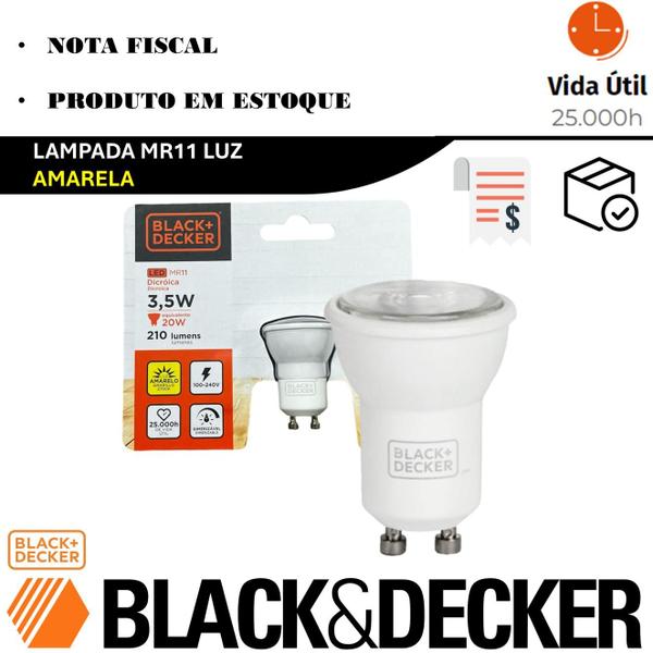 Imagem de Kit 4 Lampada Mini Dicroica MR11 3,5W Gu10 Dimerizavel 2700K