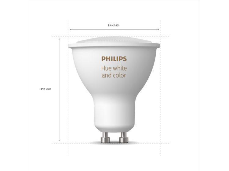 Imagem de Kit 4 Lâmpada Philips Hue Gu10 Dicroica Rgb Bluetooth 6w