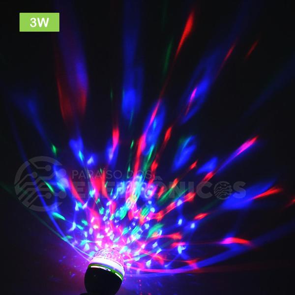 Imagem de Kit 4 Lâmpadas De LED RGB Giratória Potente Efeito Bola Maluca Para Festas Em Geral Bivolt DY81288