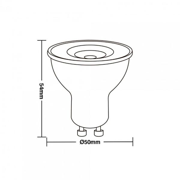 Imagem de Kit 4 Lâmpadas LED Taschibra Dicroica TDL 50 MR16 7W GU10