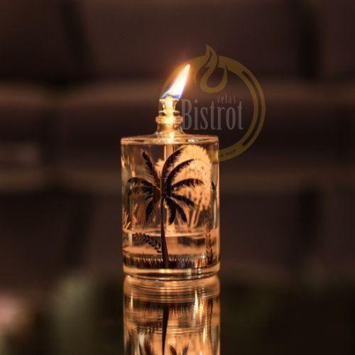 Imagem de Kit 4 Lamparinas Decorativa Florestal + 1L De Citronela