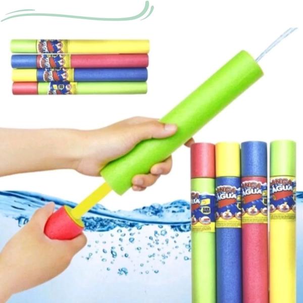 Kit 4 Lança Atira Água Piscina Lançador Brinquedo 40cm - Wellmix Imagem de Kit 4 Lança Atira Água Piscina Lançador Brinquedo 40cm