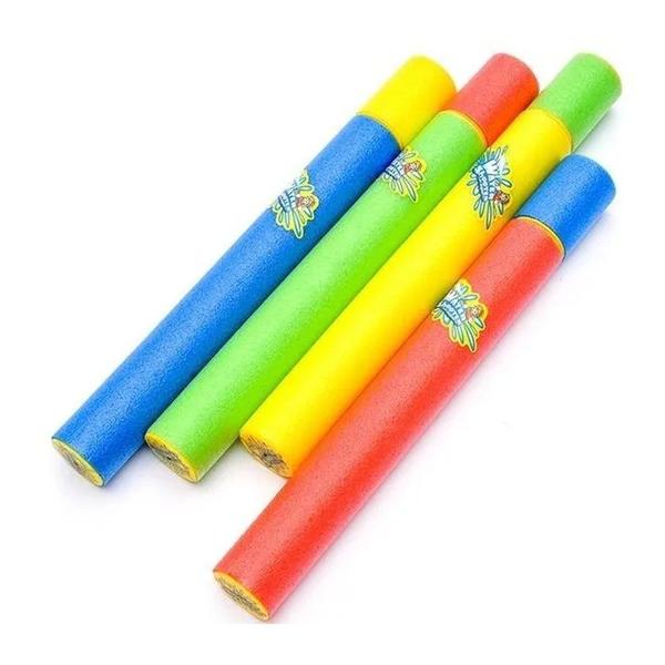 Kit 4 Lança Atira Água Piscina Lançador Brinquedo 40cm - Wellmix Imagem de Kit 4 Lança Atira Água Piscina Lançador Brinquedo 40cm