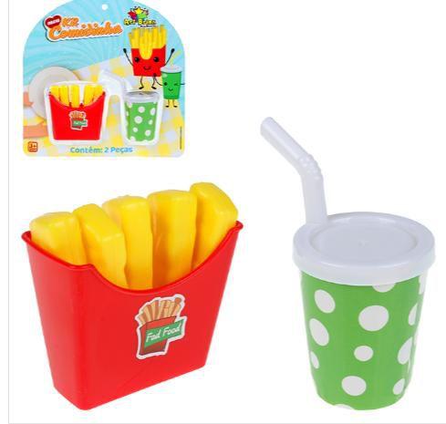 Imagem de Kit 4 Lanche Divertido - Hambúrguer Frita e Copo de Suco