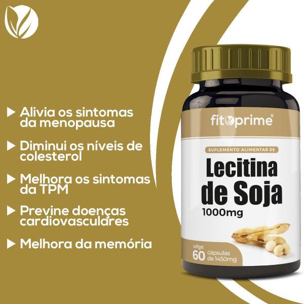 Imagem de Kit 4 Lecitina De Soja 1000Mg 60 Cápsulas Fitoprime