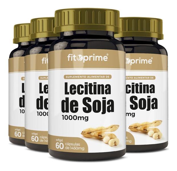 Imagem de Kit 4 Lecitina De Soja 1000Mg 60 Cápsulas Fitoprime