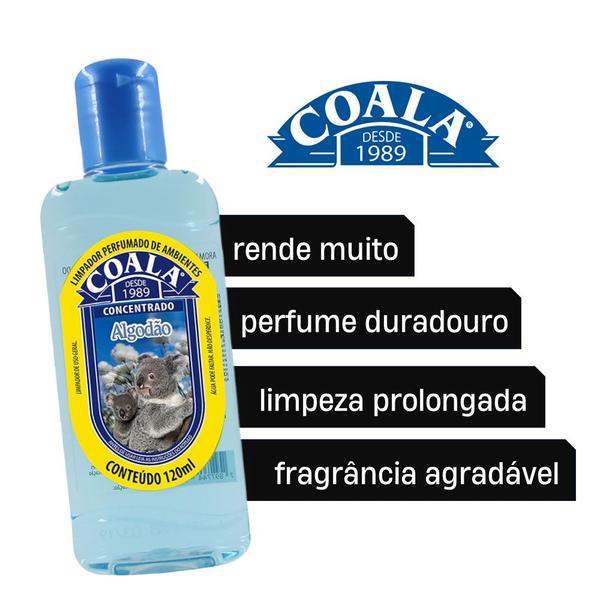 Imagem de Kit 4 Limpador Concentrado Perfumado de Ambientes Algodão Coala 120ml