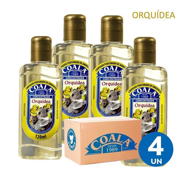 Imagem de Kit 4 Limpador Concentrado Perfumado de Ambientes Orquídea Coala 120ml