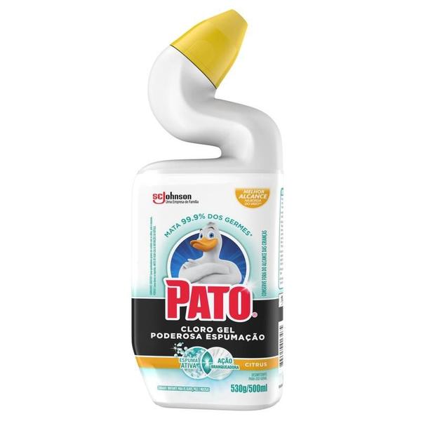 Imagem de Kit 4 Limpadores Pato Cloro Gel Ativo Citrus Poderosa Espumação Squeeze 500ml