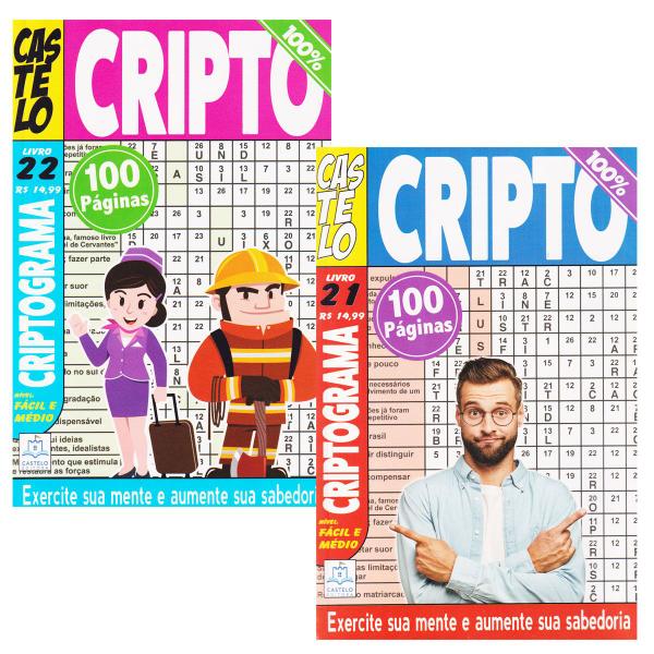 Imagem de Kit 4 Livros Cripto Níveis Fácil E Médio + 400 Páginas