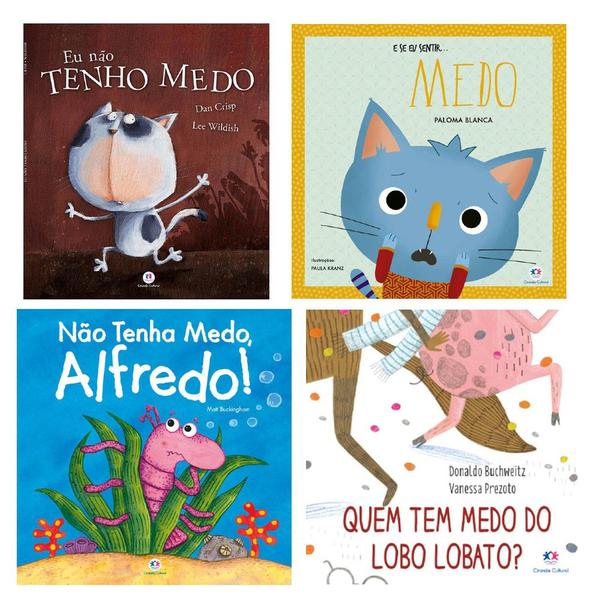 Kit 4 livros literatura infantil - superando o medo - ciranda cultural - Kit de Livros Imagem de Kit 4 livros literatura infantil - superando o medo - ciranda cultural
