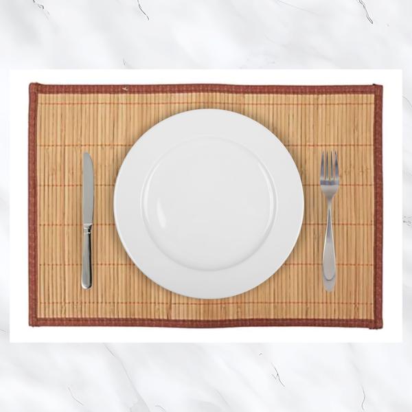 Imagem de Kit 4 Lugar Americano Bambu 30x45 Jantar Decoração