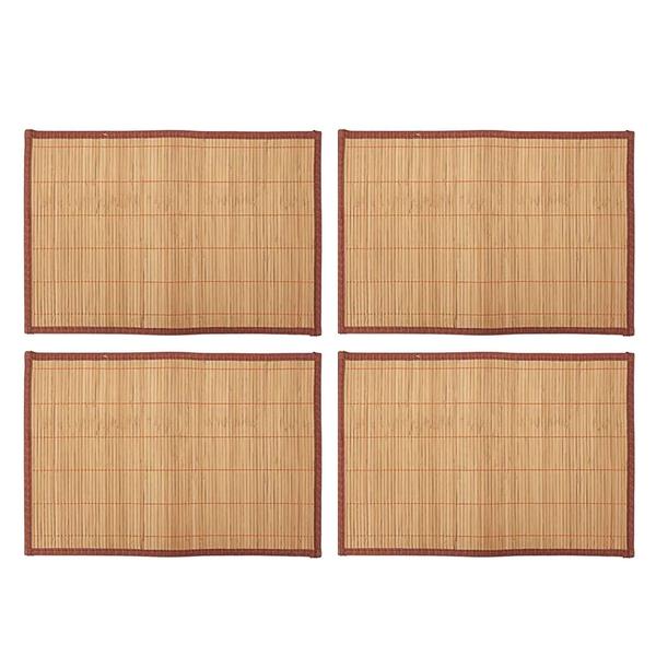 Imagem de Kit 4 Lugar Americano Bambu 30x45 Jantar Decoração