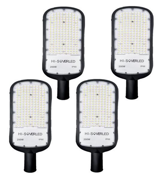 Imagem de Kit 4 Luminária Led Para Poste 200w Iluminação Publica Bivolt Ip66