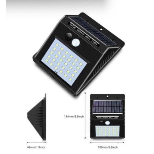 KIT 4 Luminaria Refletor Arandela Com Painel Solar 20 Led's Com Sensor De Movimento Prova D' Água Imagem de KIT 4 Luminaria Refletor Arandela Com Painel Solar 20 Led's Com Sensor De Movimento Prova D' Água