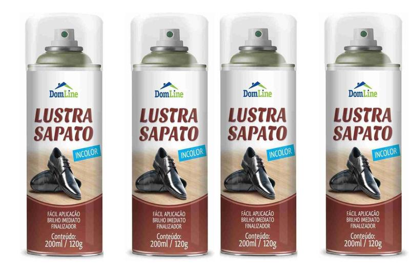 Kit 4 Lustra Sapato Incolor Domline Spray 200Ml Imagem de Kit 4 Lustra Sapato Incolor Domline Spray 200Ml