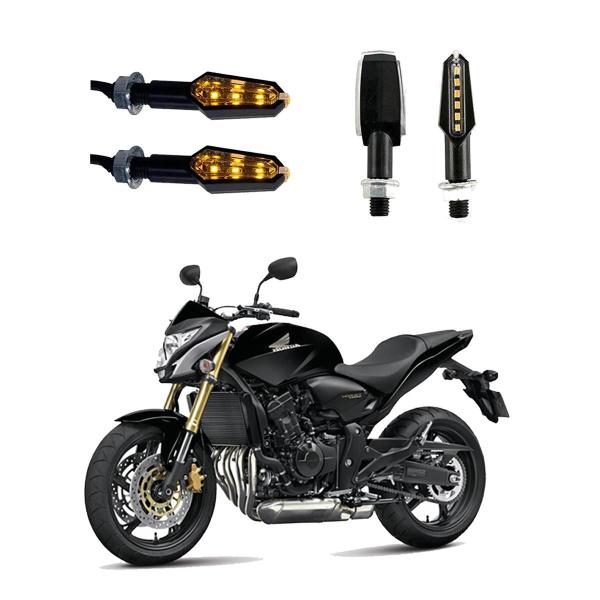 Imagem de KIT 4 Luz Seta Esportiva Pisca de Led Modelo P29 Para Moto Honda CB 600F Hornet 2004 2005 2006 2007 2008 2009