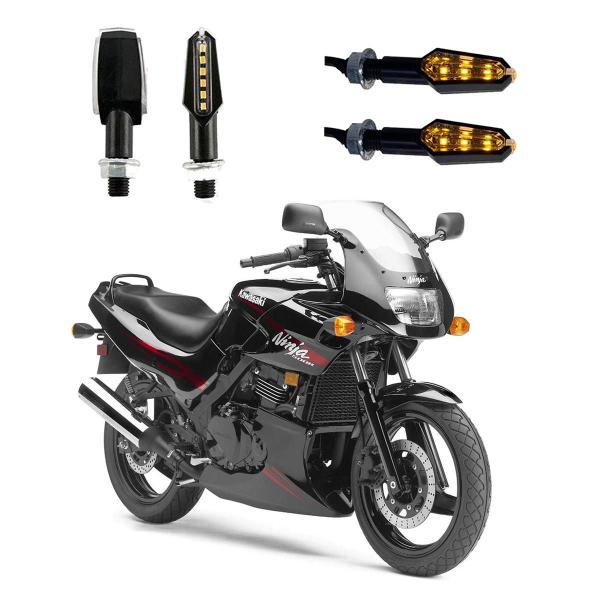 Imagem de KIT 4 Luz Seta Esportiva Pisca de Led Modelo P29 Para Moto NINJA 500R 2004 2005 2006 2007 2008 2009