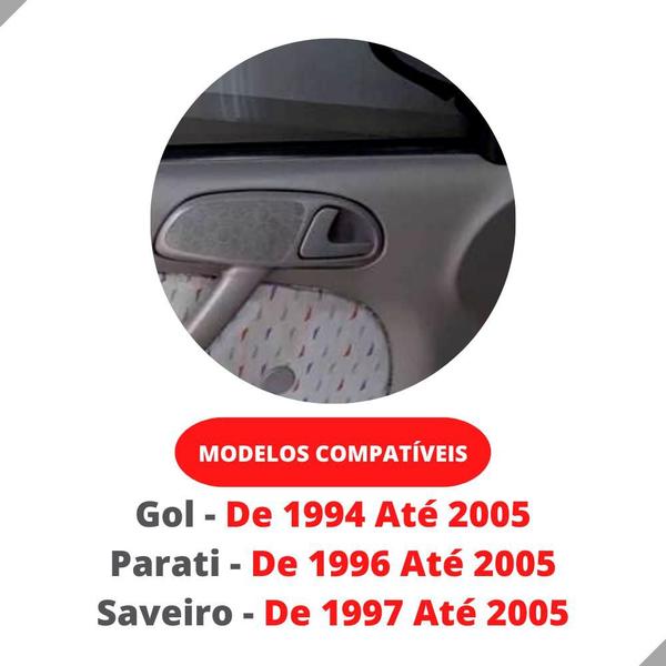 Imagem de kit 4 maçaneta interna gatilho alavanca gol 1999 2000 2001