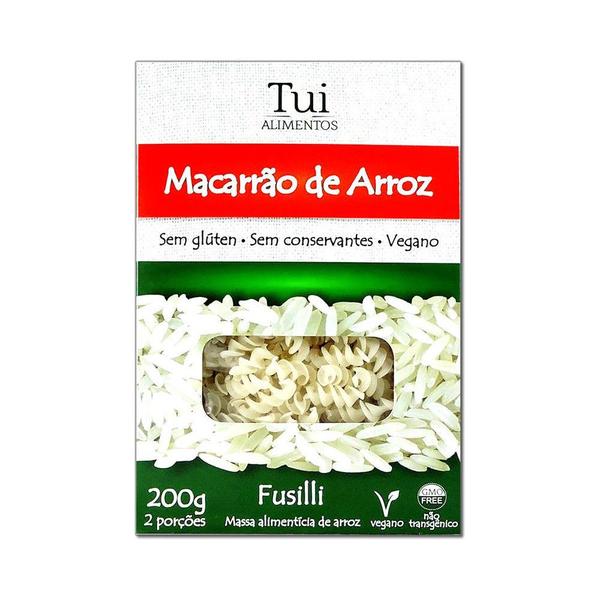 Kit 4 Macarrão Fusilli de Arroz Sem Glúten Tui Alimentos 200g Imagem de Kit 4 Macarrão Fusilli de Arroz Sem Glúten Tui Alimentos 200g