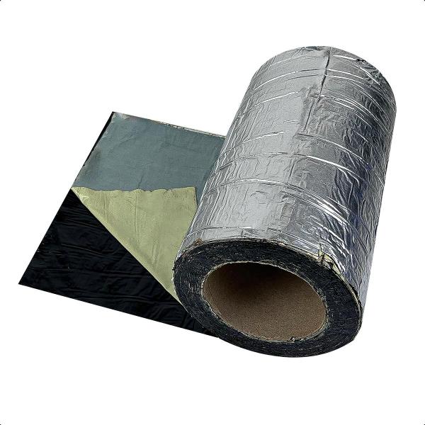 kit 4 Manta Asfáltica Aluminizada Telhado Calha 20cm 10m - HIPER Imagem de kit 4 Manta Asfáltica Aluminizada Telhado Calha 20cm 10m