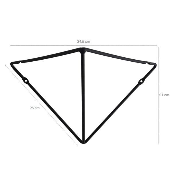 Imagem de Kit 4 Mãos Francesas Grandes Triangulares Suportes Prateleiras Aramado Estilo Industrial