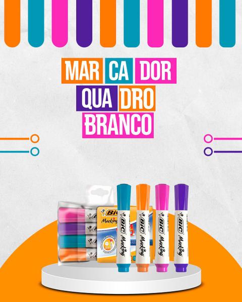 Imagem de Kit 4 Marcadores Para Quadro Branco Cores