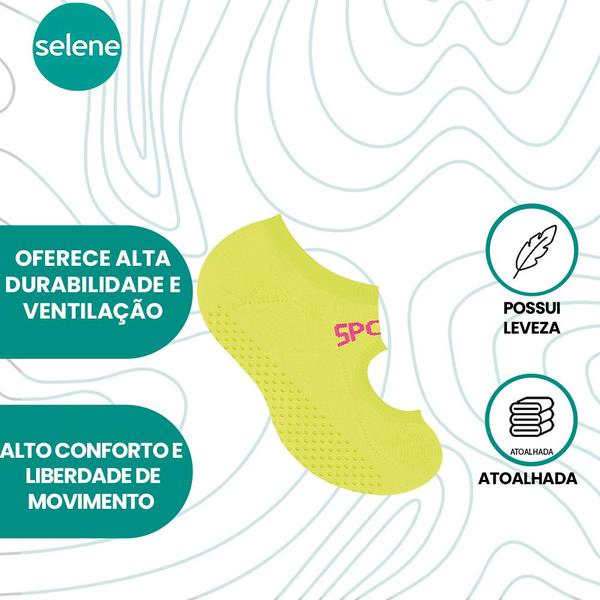 Imagem de Kit 4 Meias Sapatilha Antiderrapante Yoga Pilates Selene