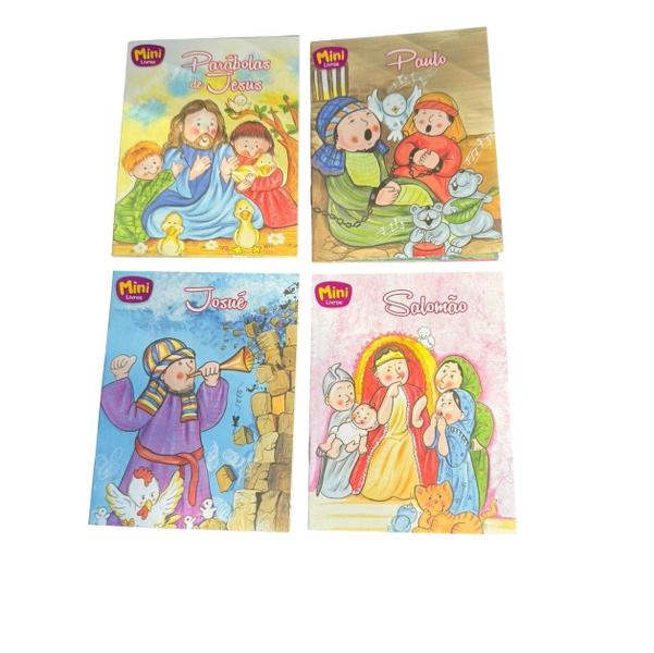 Imagem de Kit 4 Mini Livros Histórias da Bíblia Infantil- Todo Livro