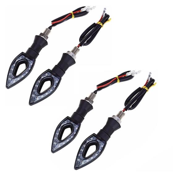 Imagem de Kit 4 Mini Pisca Led Esporti Moto Flexa Seta Universal Preto