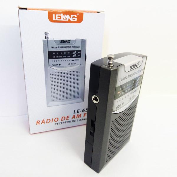 Imagem de Kit 4 Mini Rádio De Bolso Am/Fm/Sw Le-650- Lelong + 2 Pilhas