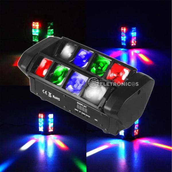 Imagem de Kit 4 Moving Globo Laser RGBW Profissional Strobo Jogo De Luz Para festa  DJ, 60W - JL808